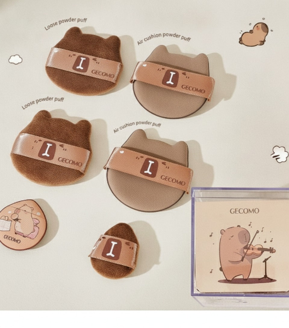 Cute Bear Plush Makeup Mirror Compact Set – Korean beauty tool (view 1)