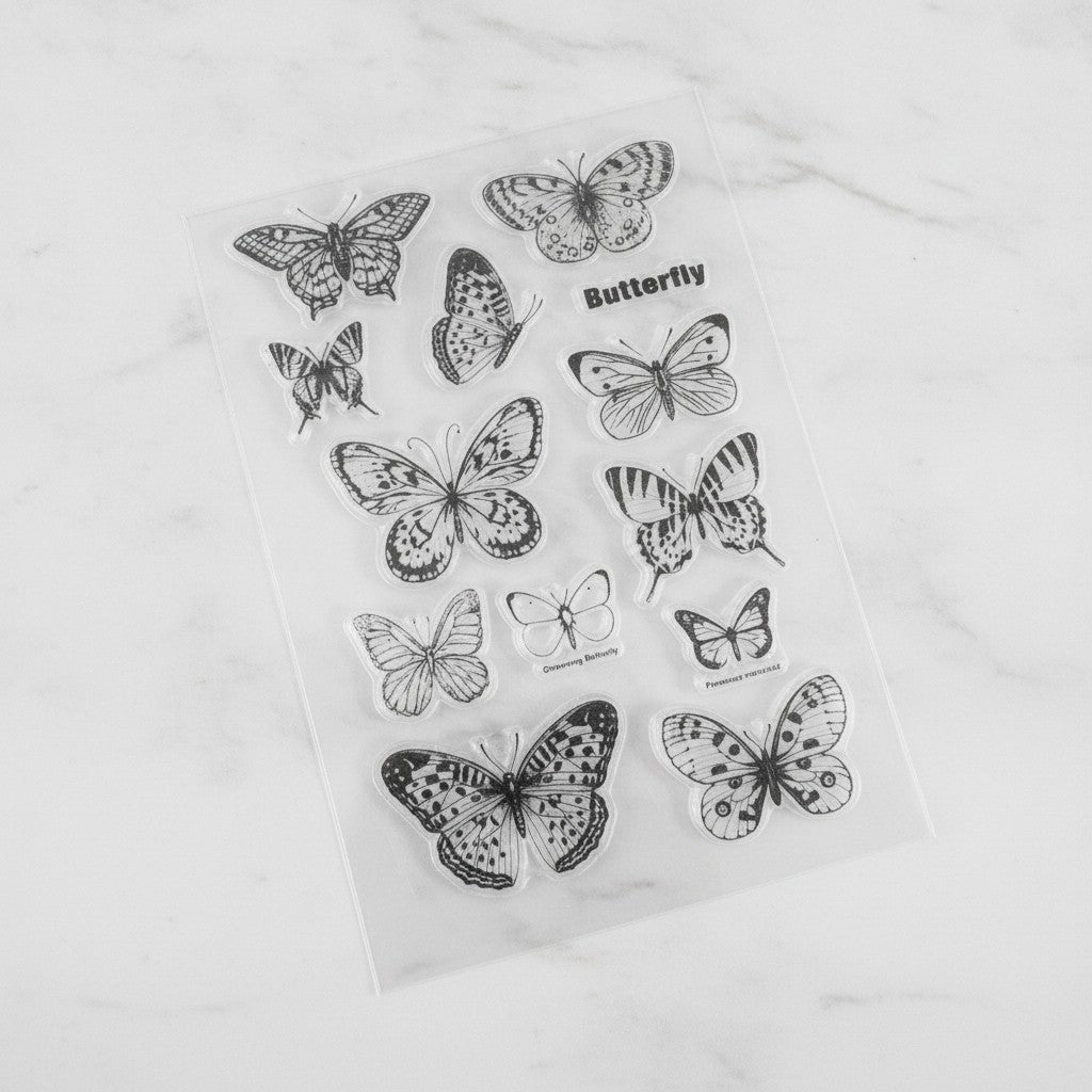 Butterfly Clear Sticker Sheet Collection – stationery (view 2)