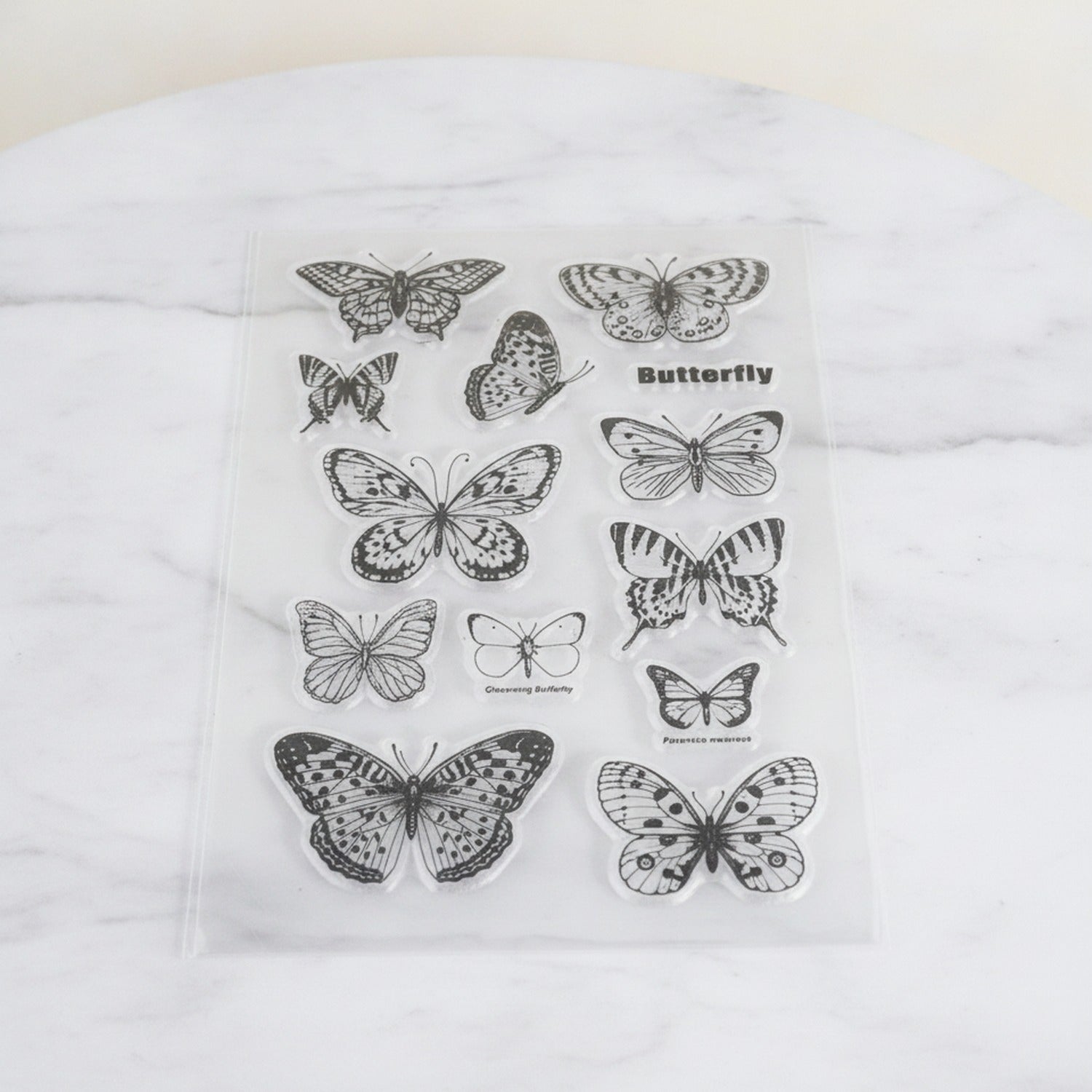 Butterfly Clear Sticker Sheet Collection
