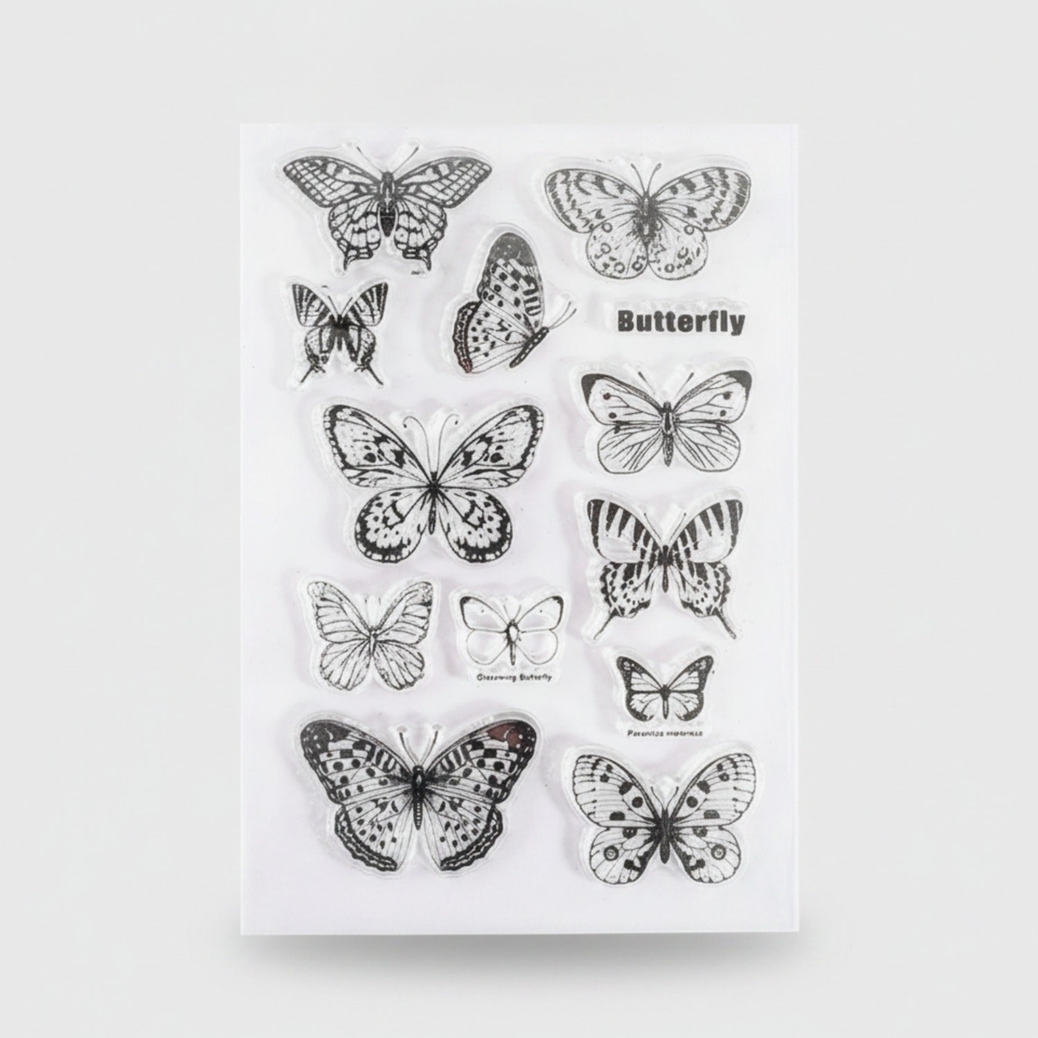 Butterfly Clear Sticker Sheet Collection