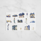 Indigo Town Aesthetic Sticker Sheet Set – stationery (view 2)