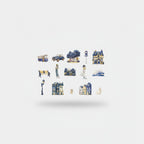 Indigo Town Aesthetic Sticker Sheet Set – stationery (view 1)