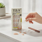 E&A Short Nude Glitter Gel Press On Nails 24 Pcs