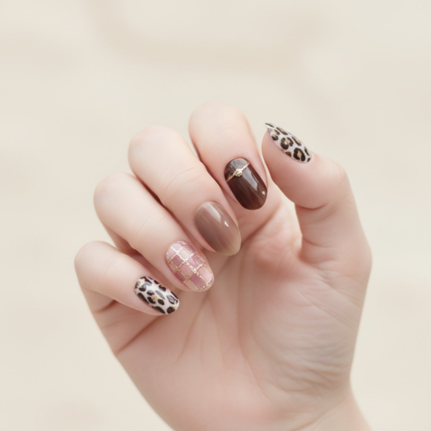 Leopard Print Nail Wraps Assorted Design Set