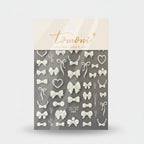 Bow Pearl Heart Nail Art Stickers