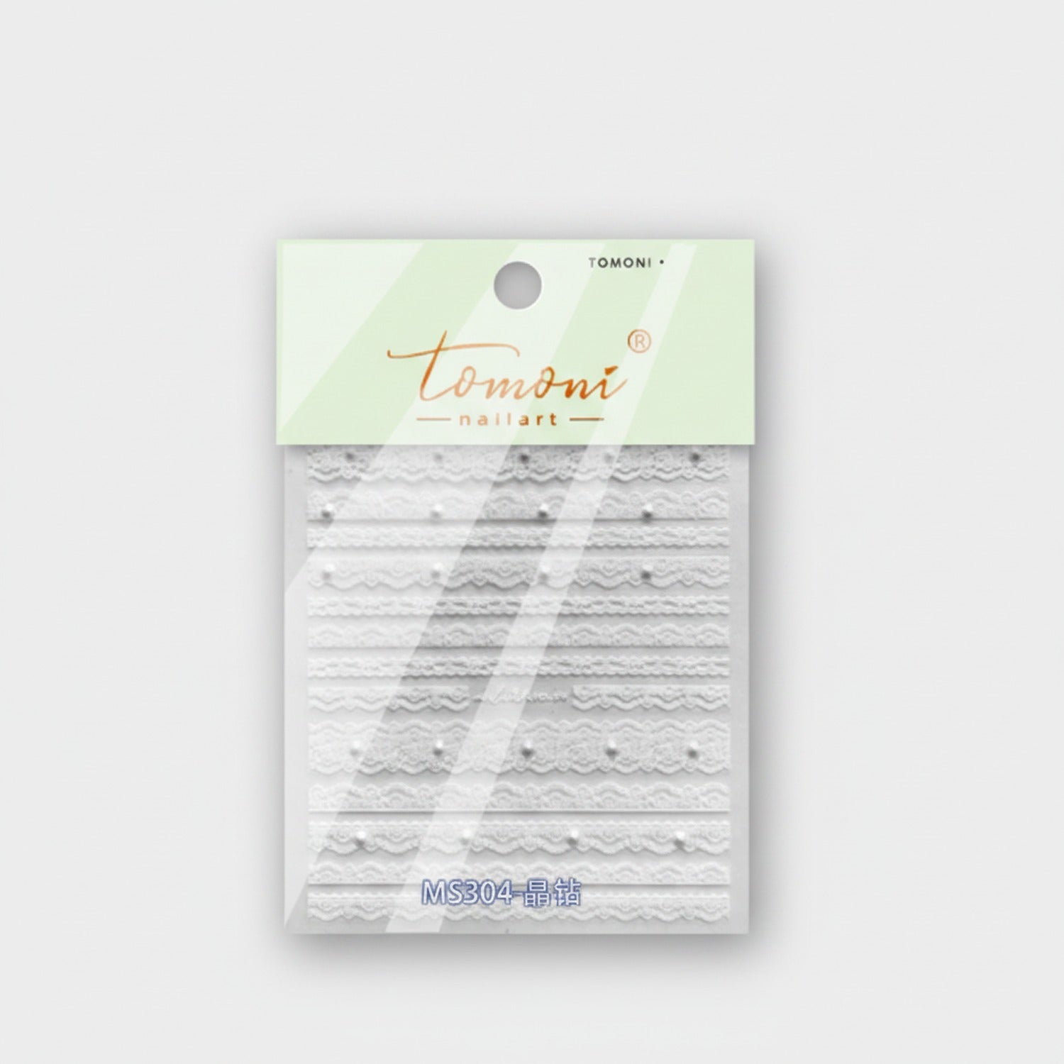 White Lace Nail Art Sticker Strips