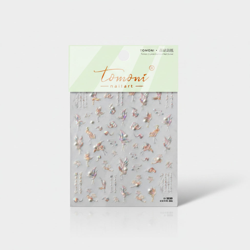 Fairy Ballet Nail Art Stickers With Crystals