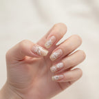 Flower Nail Art Stickers With Rhinestone Details – Korean nail care (view 3)