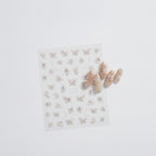 Flower Nail Art Stickers With Rhinestone Details – Korean nail care (view 1)