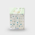 Blue Heart Gold Star Nail Art Stickers