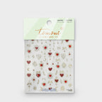 Red Heart Rhinestone Nail Art Stickers
