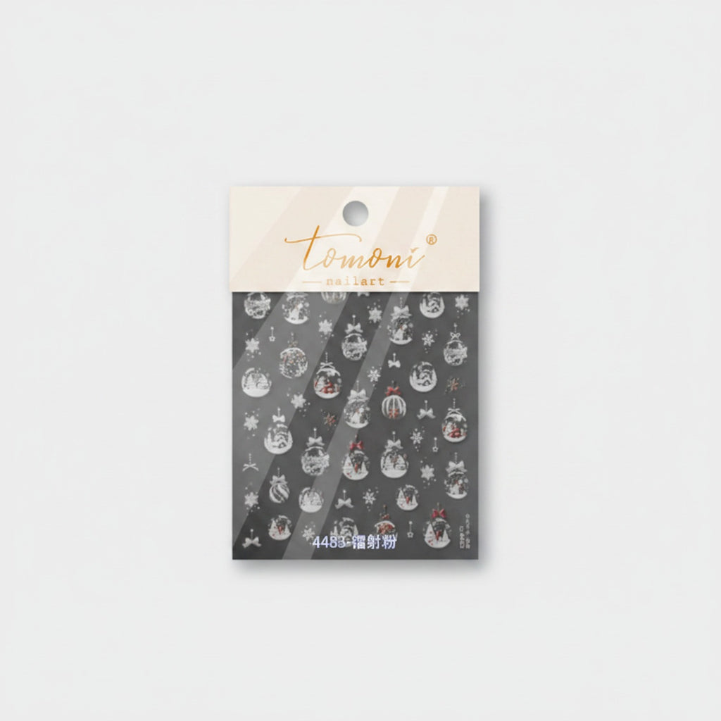 Christmas Ornament Nail Art Sticker Sheet