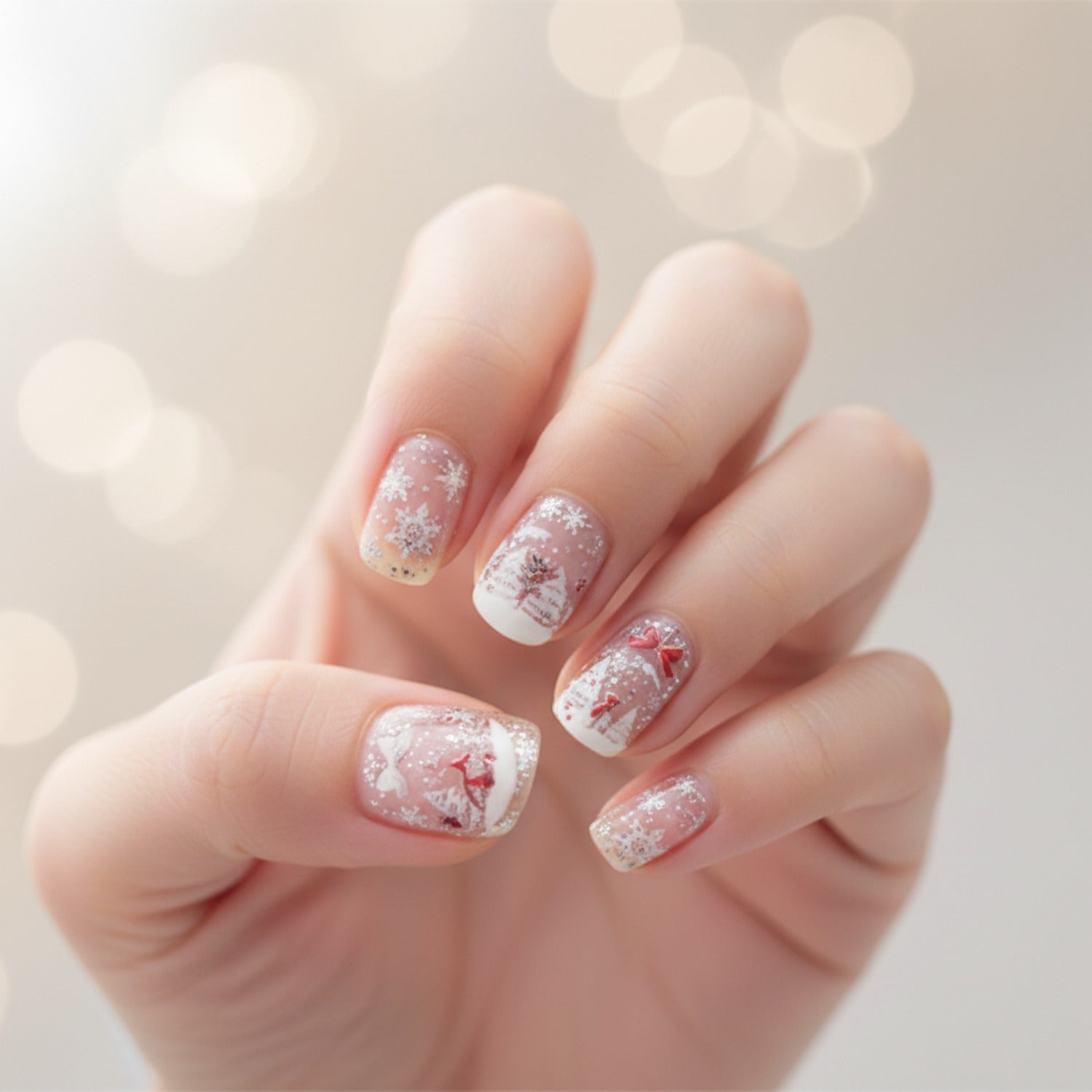 Christmas Ornament Nail Art Sticker Sheet