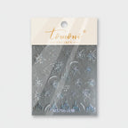 Fireworks Nail Art Stickers Silver Glitter Castle Theme