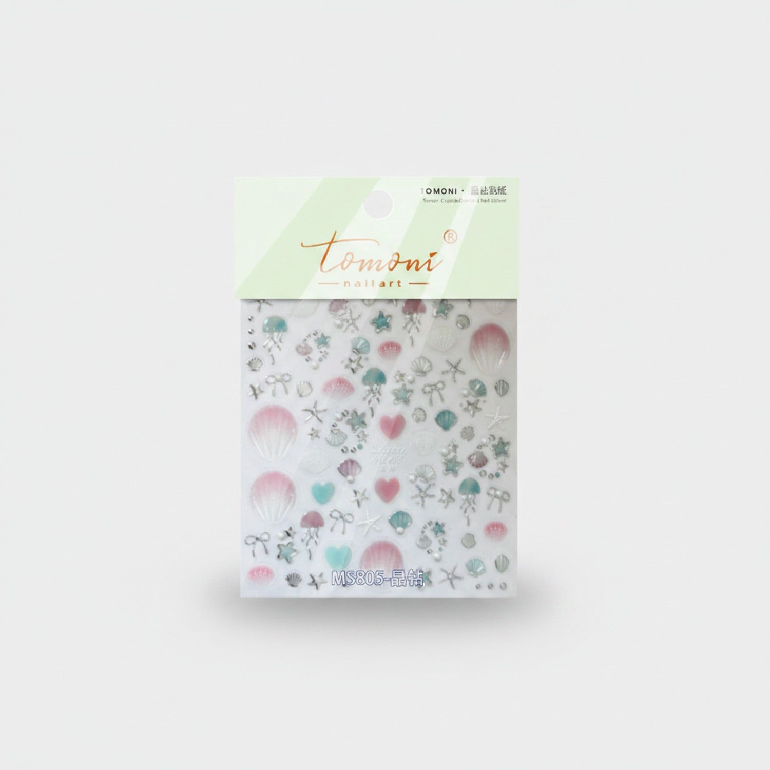 Ocean Theme Nail Art Stickers With Shells And Starfish