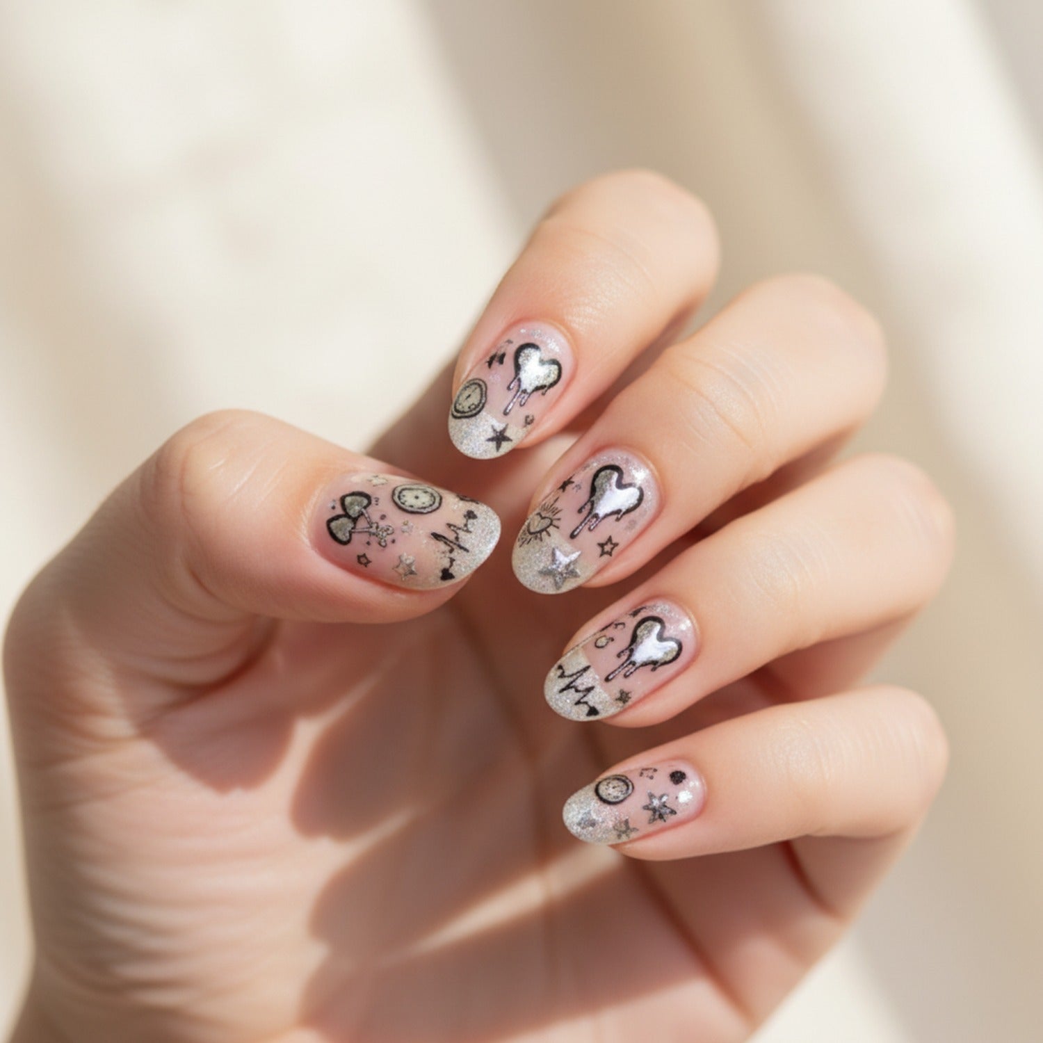 Celestial Doodle Temporary Tattoo Sheet
