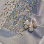 Colorful Beaded Nail Art Sticker Sheet Set – Korean nail care (view 1)