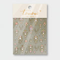 Ornate Gold Gem Nail Art Stickers Pink