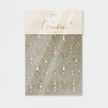 Ornate Gold Gem Nail Art Stickers Pink – Korean nail care (view 1)