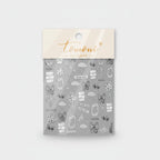 Nail Art Stickers Gray Butterfly Umbrella Design