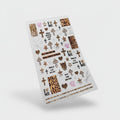 Leopard Print Nail Art Sticker Sheet With Crosses And Hearts