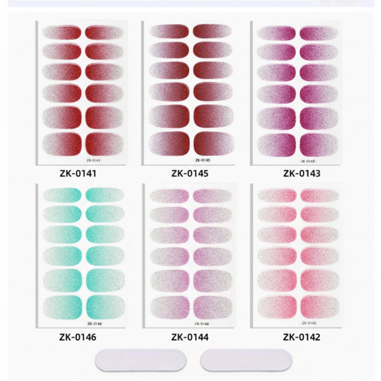 Ombre Gradient Nail Polish Strips Set