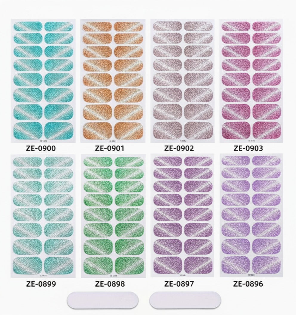 Glitter Ombre Nail Wraps Set – Korean nail care (view 1)