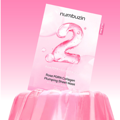 Numbuzin No.2 Rose PDRN Collagen Plumping Sheet Mask (5EA)