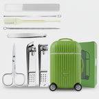 Portable Green Manicure Tool Kit Set