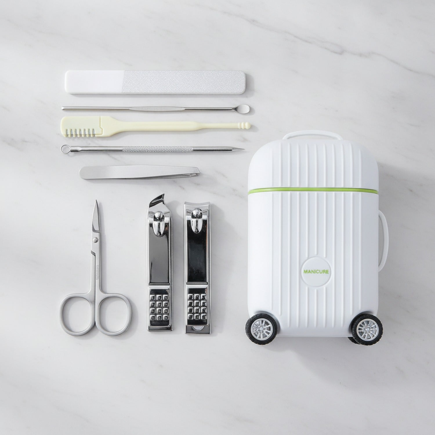 Portable Manicure Kit With Nail Clippers And Tools