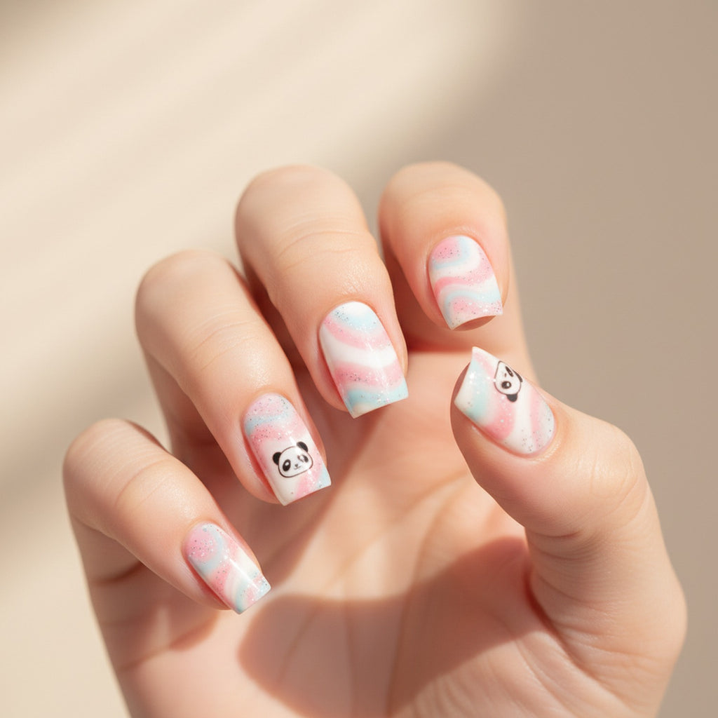 Cream Nail Care Manicure Set With Scissors