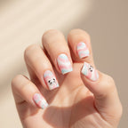 Cream Nail Care Manicure Set With Scissors
