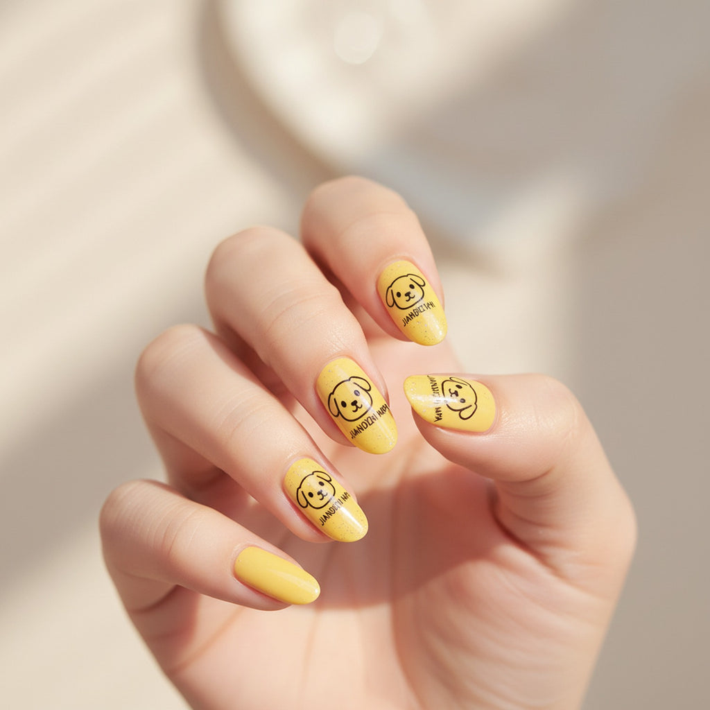 Yellow Nail Care Kit With Scissors And Nail File