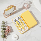 Yellow Nail Care Kit With Scissors And Nail File – Korean nail care (view 3)