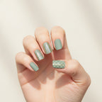 Sage Green Nail Care Kit With Scissors And Tools