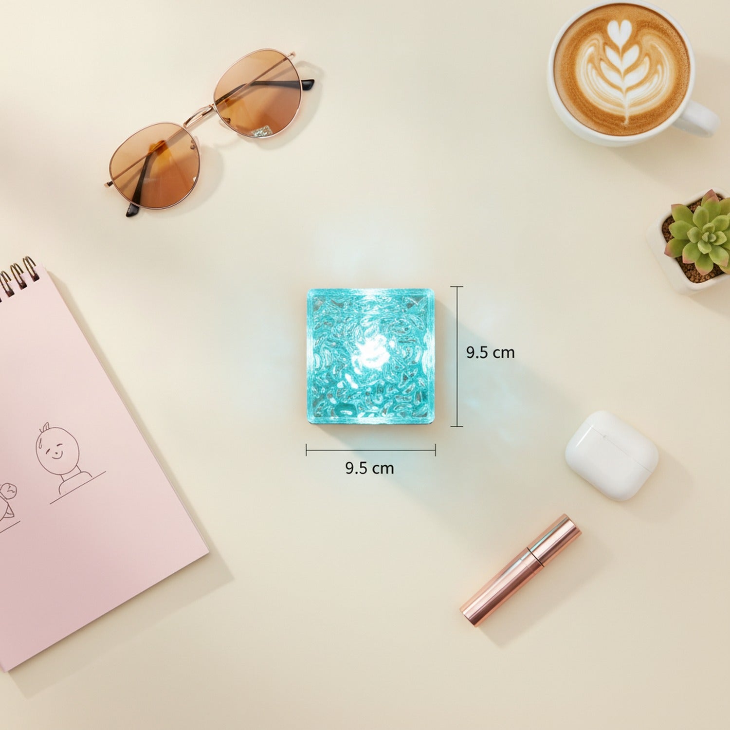 Crystalline Ice Cube Light-Up Desk Lamp
