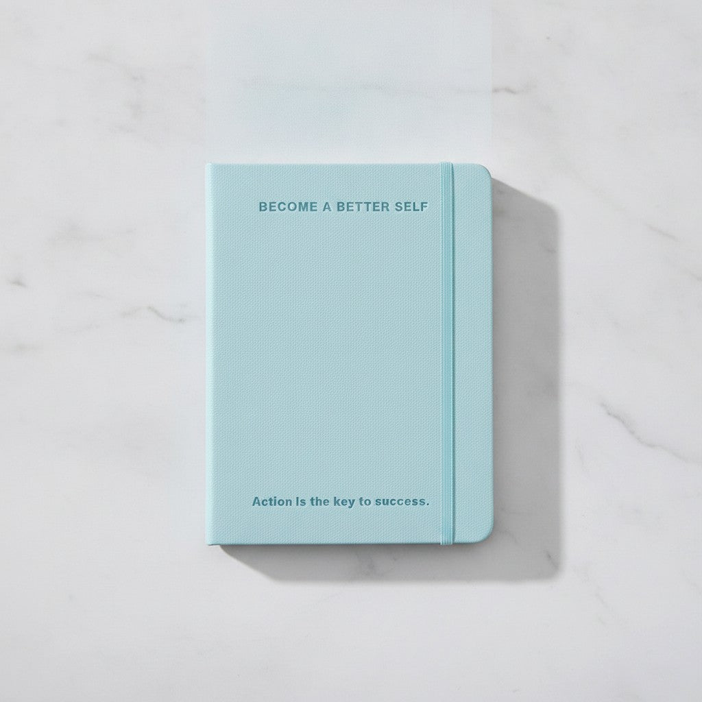 "Todo List" Motivational Square Notebook - Daily Planner Blue