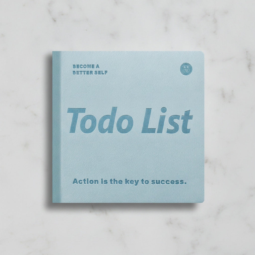 "Todo List" Motivational Square Notebook - Daily Planner Blue