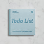 "Todo List" Motivational Square Notebook - Daily Planner Blue