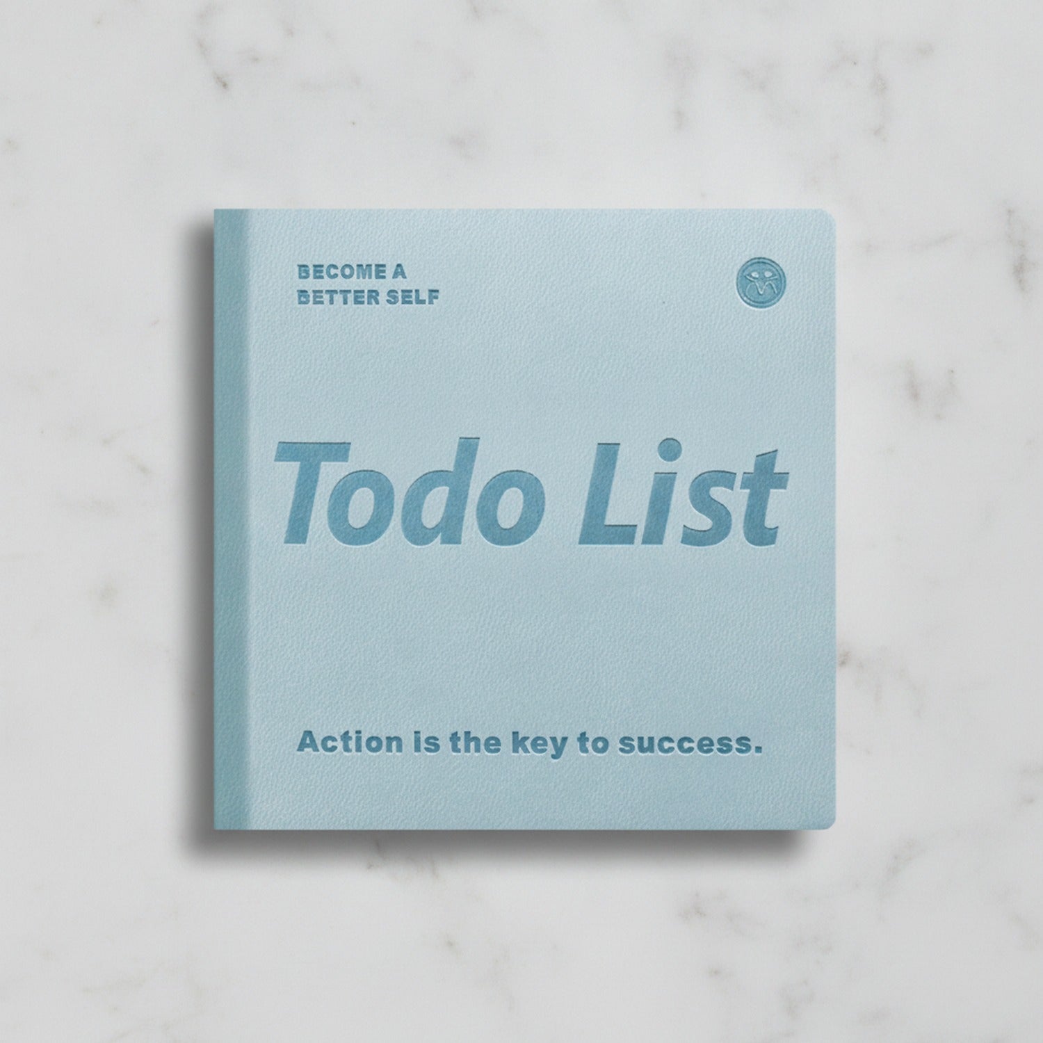 Blue "Todo List" Motivational Square Notebook - Daily Planner Blue