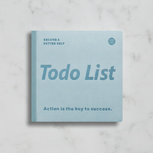 "Todo List" Motivational Square Notebook - Daily Planner Blue