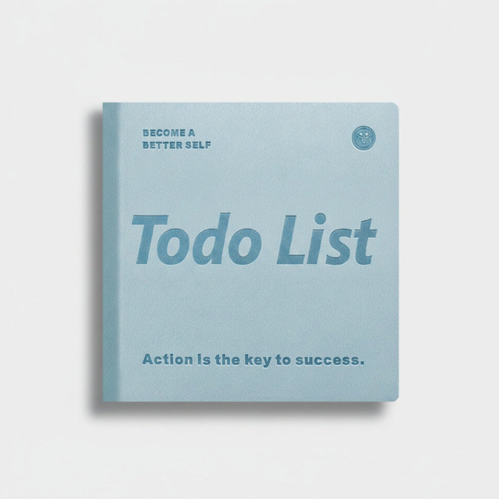 "Todo List" Motivational Square Notebook - Daily Planner Blue