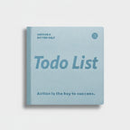 "Todo List" Motivational Square Notebook - Daily Planner Blue