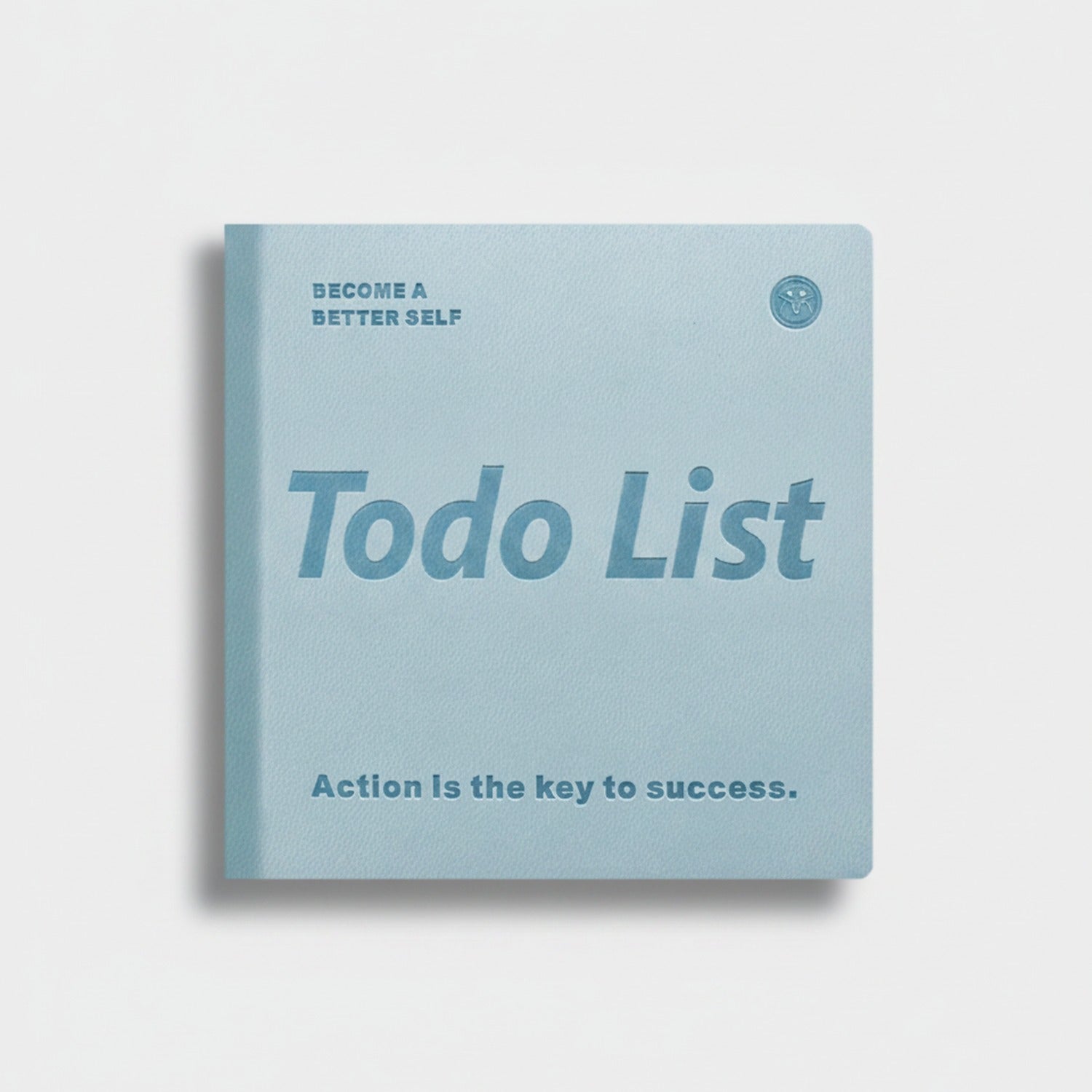 Blue "Todo List" Motivational Square Notebook - Daily Planner Blue