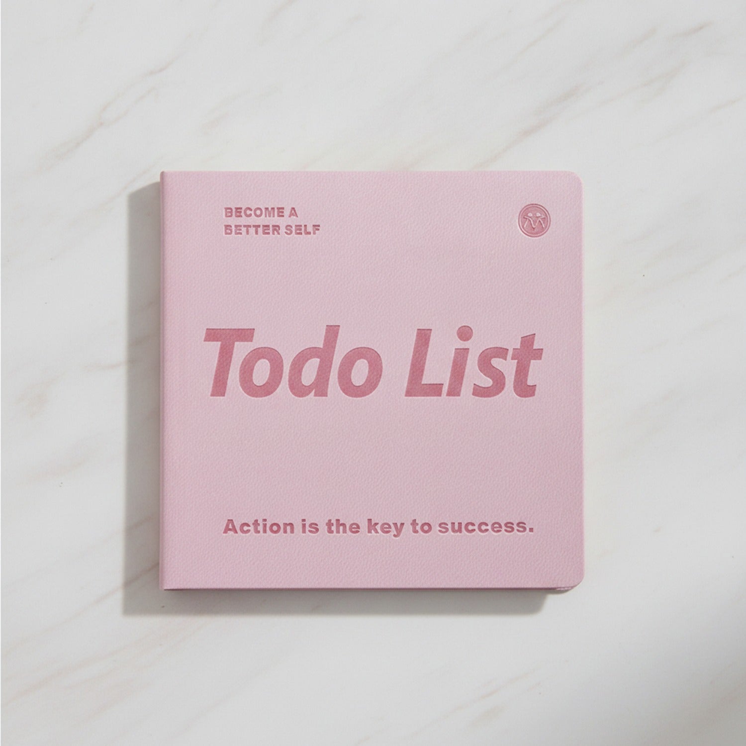 Blue "Todo List" Motivational Square Notebook - Daily Planner Notebook Pink