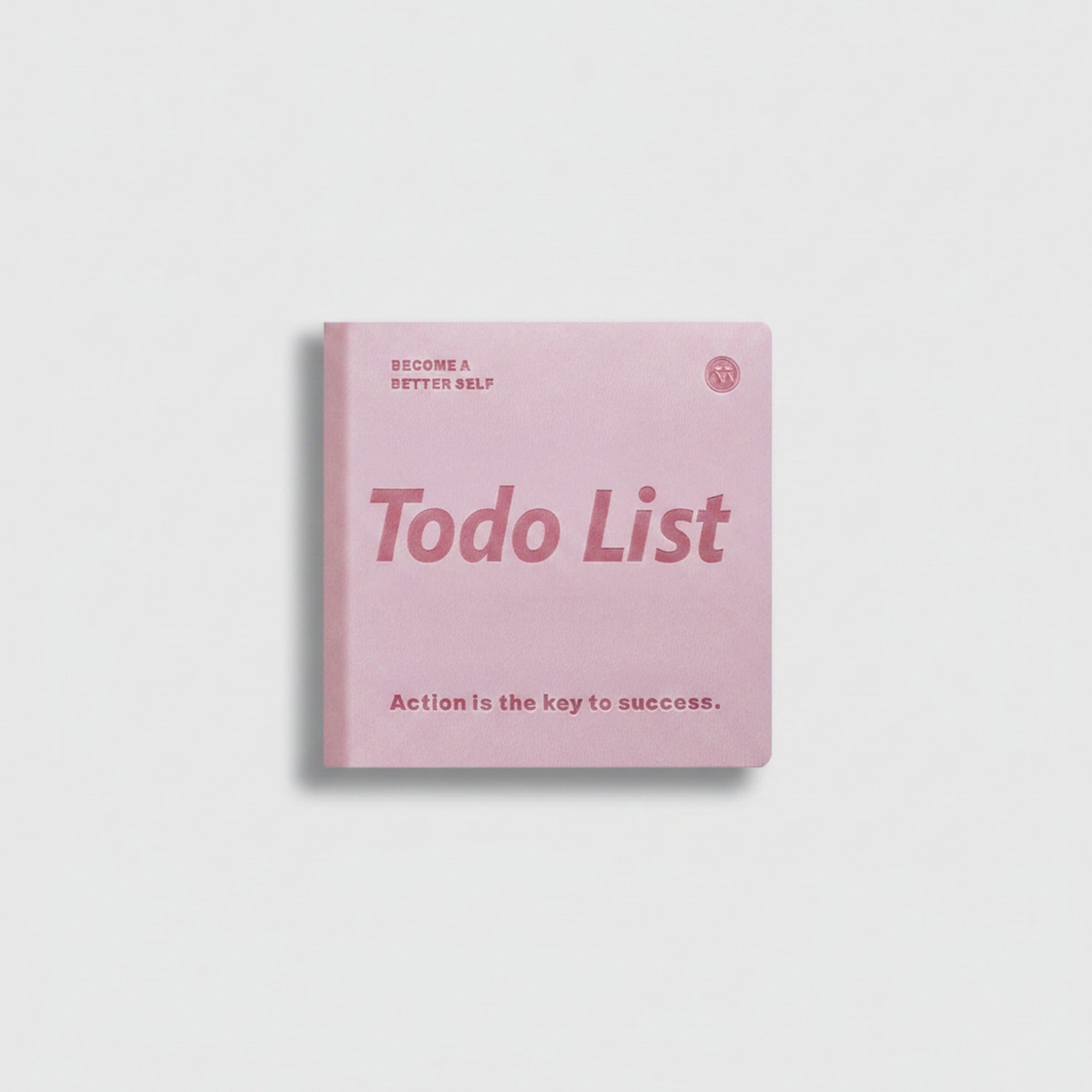 Blue "Todo List" Motivational Square Notebook - Daily Planner Notebook Pink