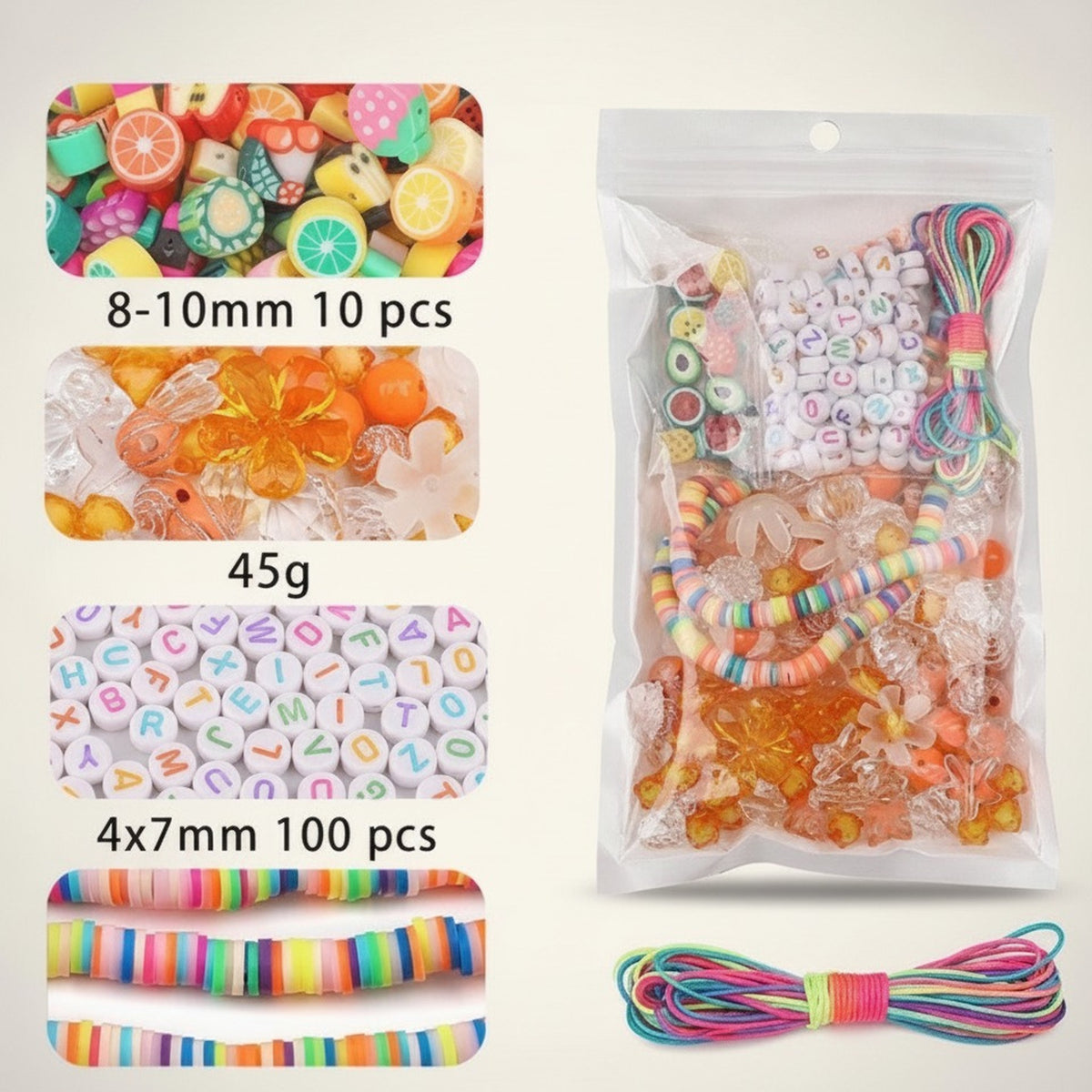 DIY Colorful Polymer Clay Bead Kit – jewelry (view 3)