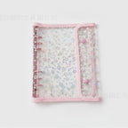 Star Ring Binder with Snap Closure - Light Pink Outer Shell + A5 Six-Hole Two-Grid PP Inner 10 Sheets – stationery (view 1)