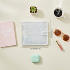 Star Ring Binder with Snap Closure - White Shell + A5 6-Hole 2-Grid PP Refill 10 Pages – stationery (view 3)