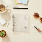 Clear Spiral Notebook With Metal Snap Closure – stationery (view 2)